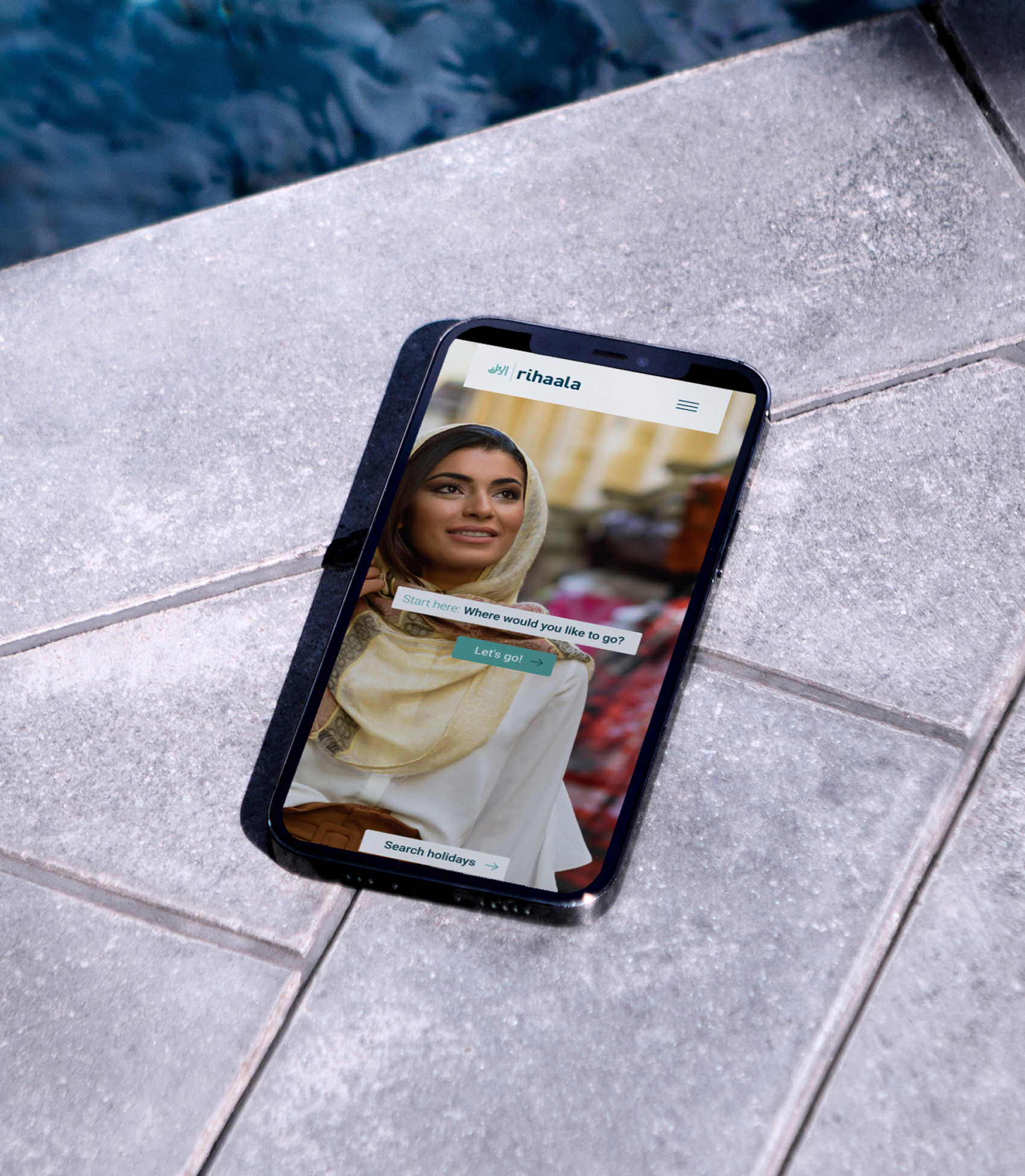 The Rihaala website on a phone